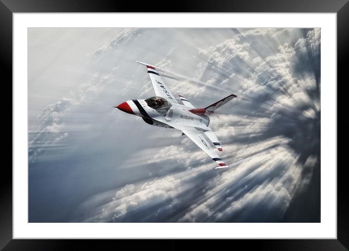 Thunderbird Flight Leader Framed Mounted Print by J Biggadike