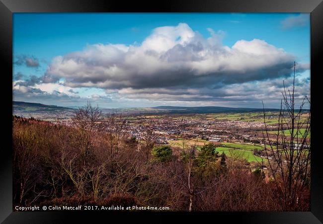 View over Otley Framed Print by Colin Metcalf