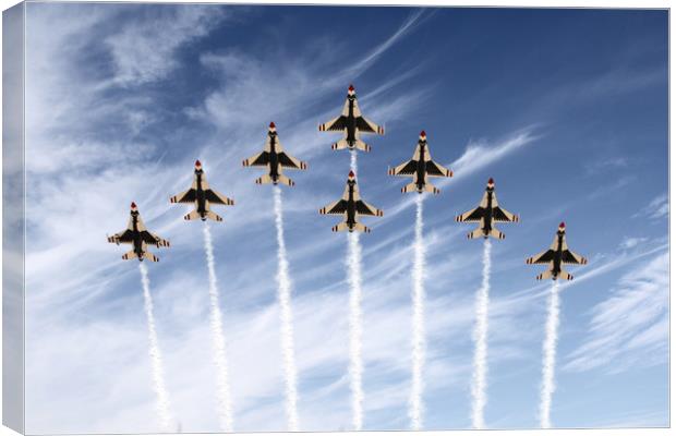 The US Air Force Thunderbirds Canvas Print by J Biggadike