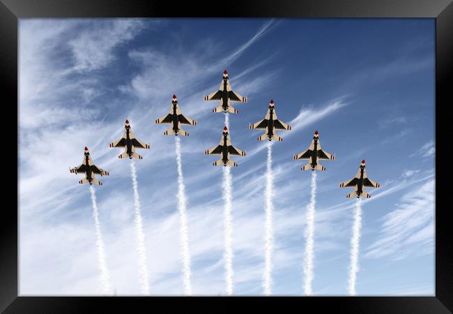 The US Air Force Thunderbirds Framed Print by J Biggadike