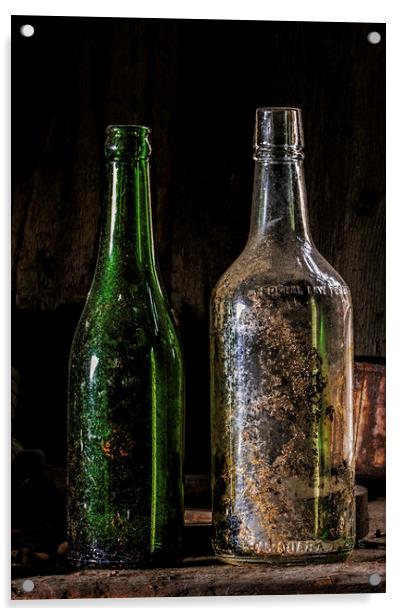Old Bottles Acrylic by Fred Denner