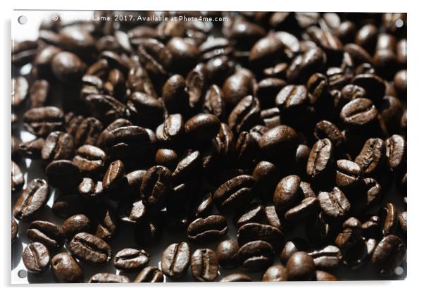 Black coffee grains Acrylic by Massimo Lama