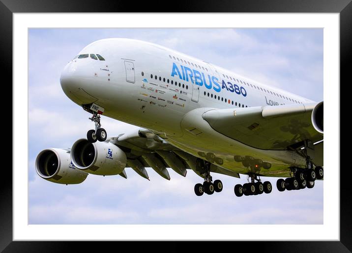 Airbus A380 MSN4 F WWDD Framed Mounted Print by Oxon Images
