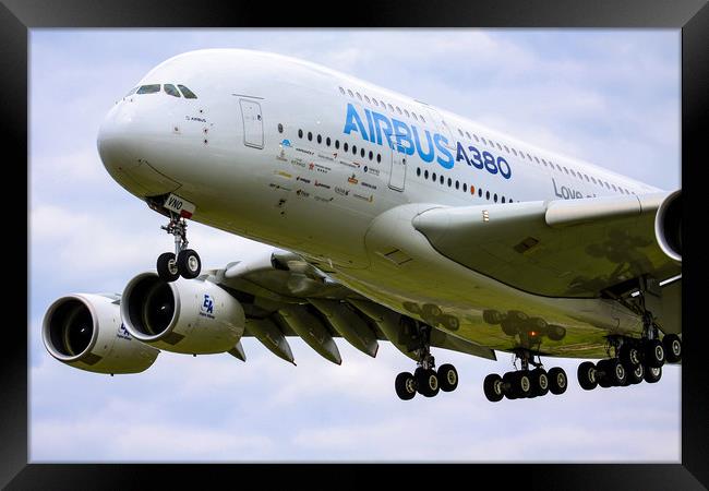 Airbus A380 MSN4 F WWDD Framed Print by Oxon Images