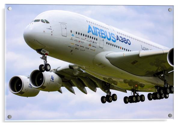 Airbus A380 MSN4 F WWDD Acrylic by Oxon Images