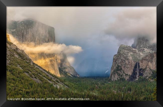 El Capitan Halo Framed Print by jonathan nguyen