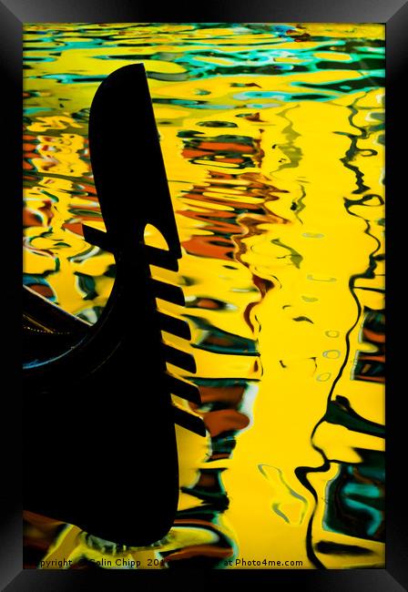 Gondola silhouette Framed Print by Colin Chipp