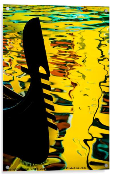 Gondola silhouette Acrylic by Colin Chipp