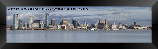 Liverpool Panoramic Waterfront Framed Print by raymond mcbride