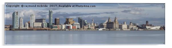 Liverpool Panoramic Waterfront Acrylic by raymond mcbride