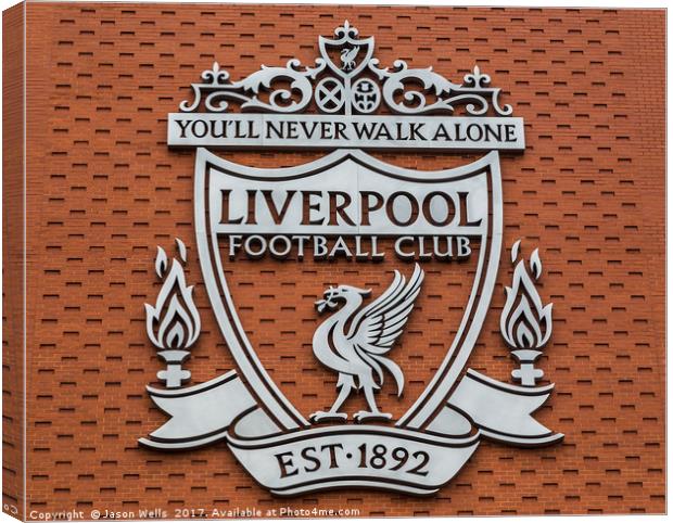 Liverpool FC club crest Canvas Print by Jason Wells