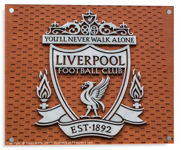 Liverpool FC club crest Acrylic by Jason Wells