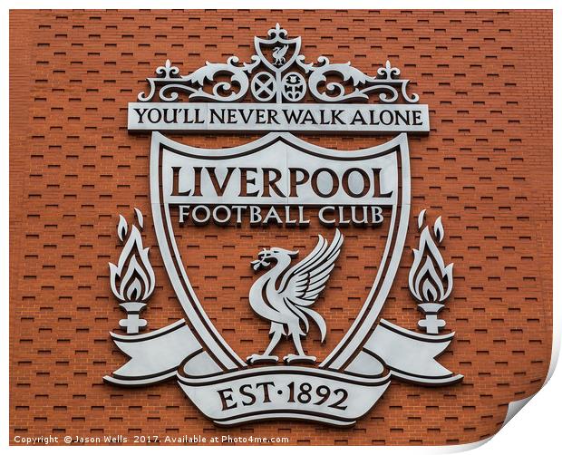 Liverpool FC club crest Print by Jason Wells