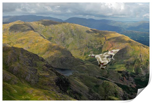 Vulcan low-level in the Lakes Print by Gary Eason