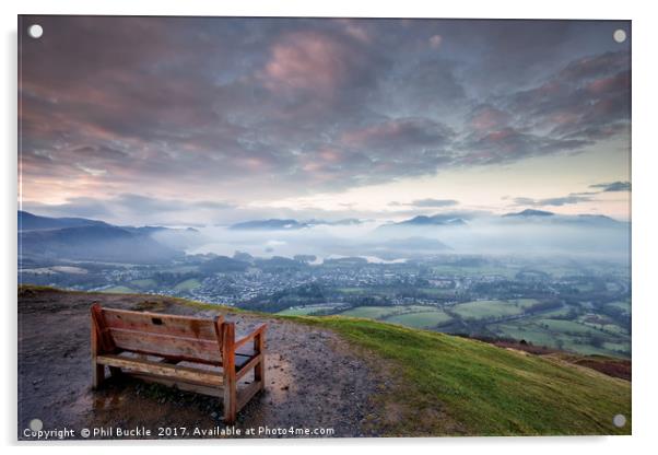 Pew with a view Acrylic by Phil Buckle