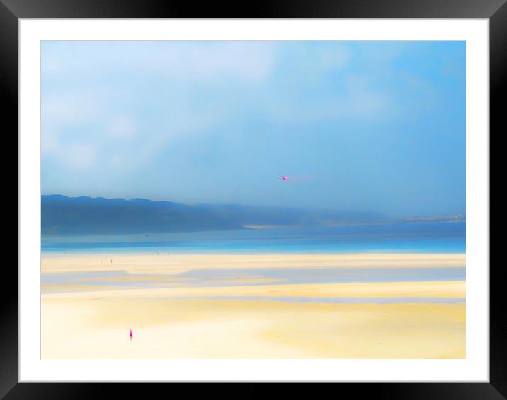 Tranquil Hayle Beach Framed Mounted Print by Beryl Curran