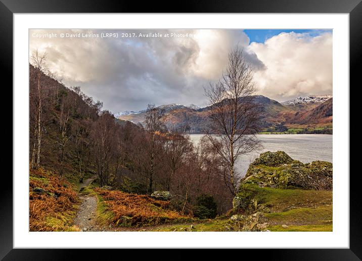 View over Ullswater Framed Mounted Print by David Lewins (LRPS)