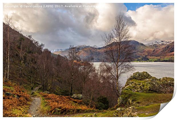View over Ullswater Print by David Lewins (LRPS)