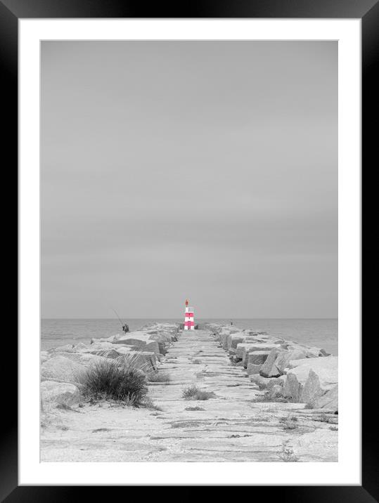 Candy Lighthouse Framed Mounted Print by Louise Godwin