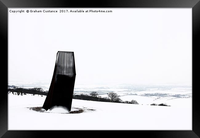 Dunstable Downs in Winter Framed Print by Graham Custance