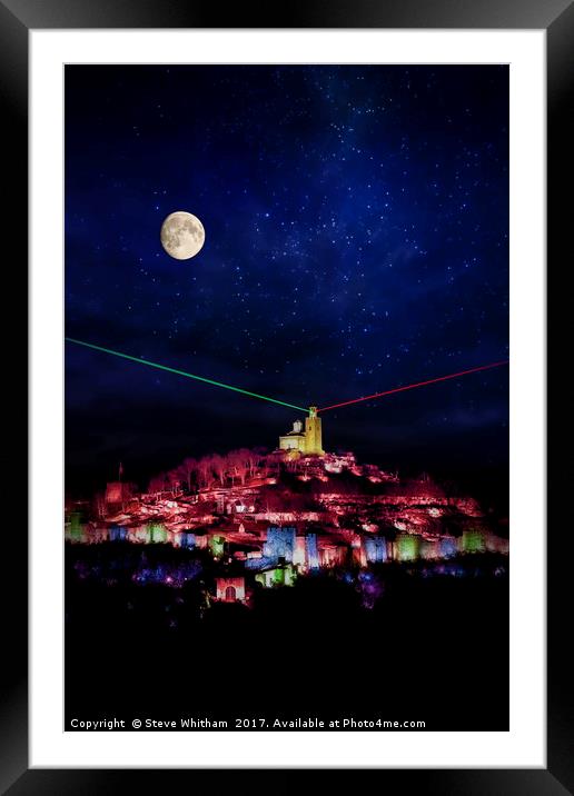 Veliko Tarnovo Light Show Framed Mounted Print by Steve Whitham