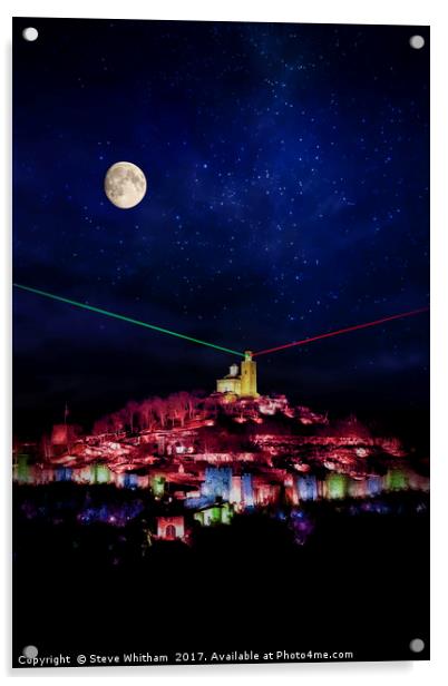 Veliko Tarnovo Light Show Acrylic by Steve Whitham
