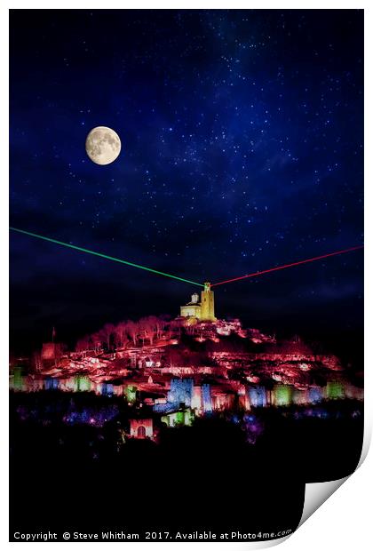 Veliko Tarnovo Light Show Print by Steve Whitham