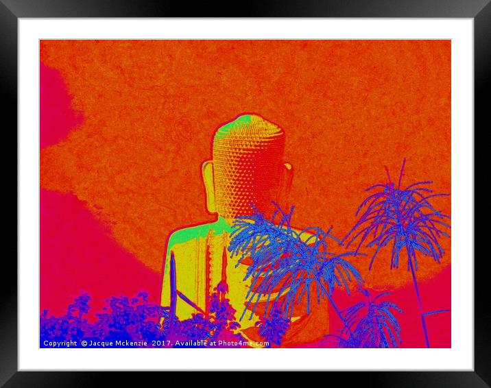 BUDDHA TROPICAL Framed Mounted Print by Jacque Mckenzie
