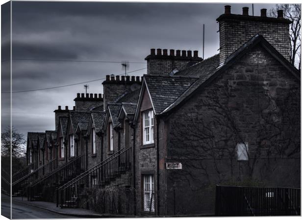 Charming Cottages of Deanston Canvas Print by Tommy Dickson