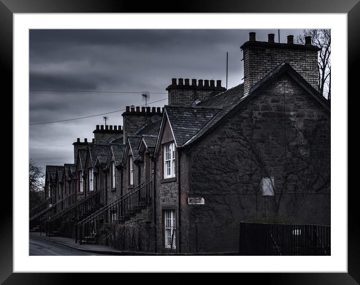 Charming Cottages of Deanston Framed Mounted Print by Tommy Dickson