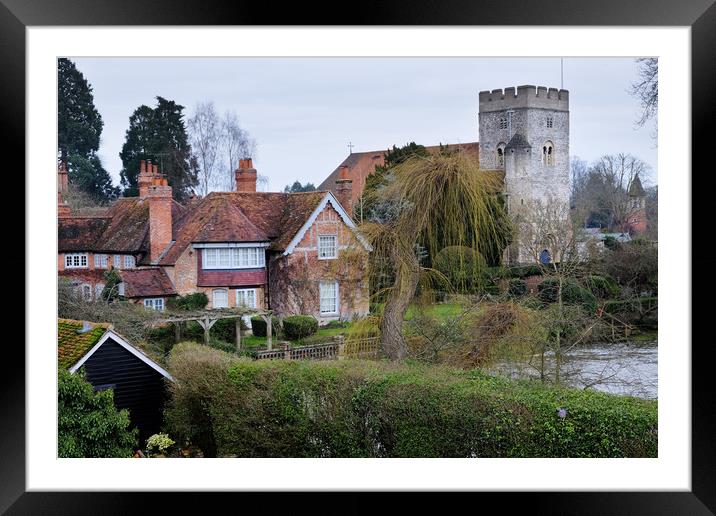George Michael's home Goring on Thames Framed Mounted Print by Tony Bates