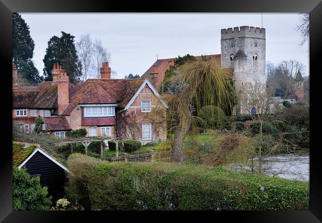 George Michael's home Goring on Thames Framed Print by Tony Bates