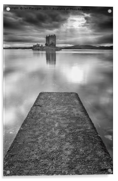 Castle Stalker, Scotland Acrylic by Ian Flanagan