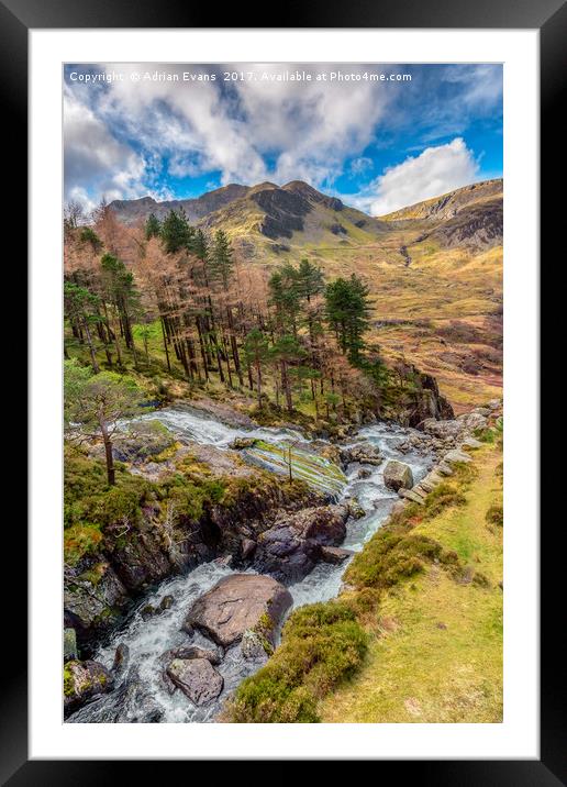 Snowdonia Landscape Winter Framed Mounted Print by Adrian Evans