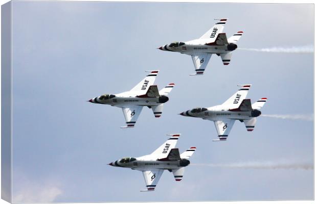 USAF Thunderbirds display Canvas Print by Oxon Images