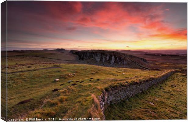 Steel Rigg Sunrise Canvas Print by Phil Buckle