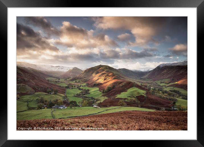 Beda Fell Light Framed Mounted Print by Phil Buckle