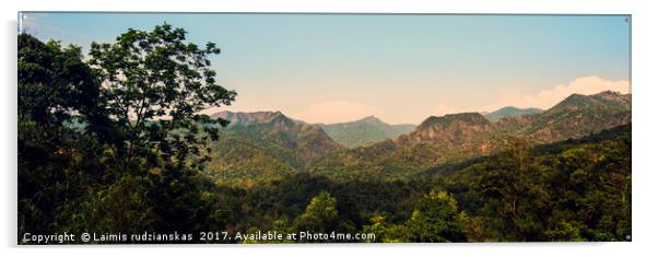 Beautiful Green Thailand Mountains Acrylic by Laimis rudzianskas