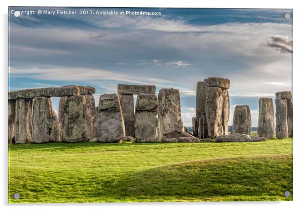 Iconic Stonehenge Acrylic by Mary Fletcher