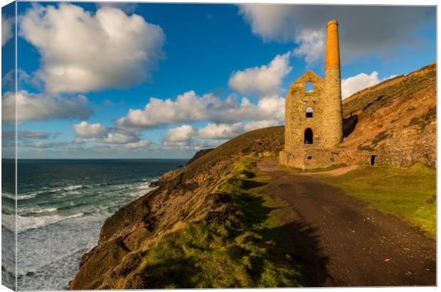 Wheal Coates engine house St Agnes Canvas Print by Michael Brookes