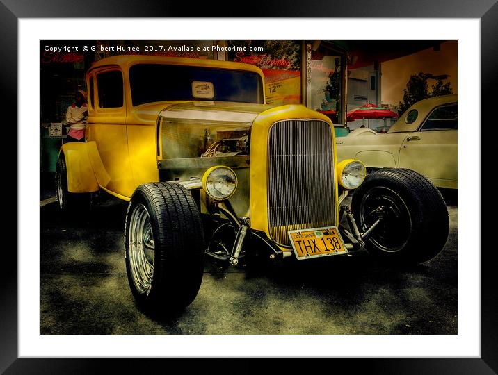 1932 Ford: A Classic Speed Demon Framed Mounted Print by Gilbert Hurree