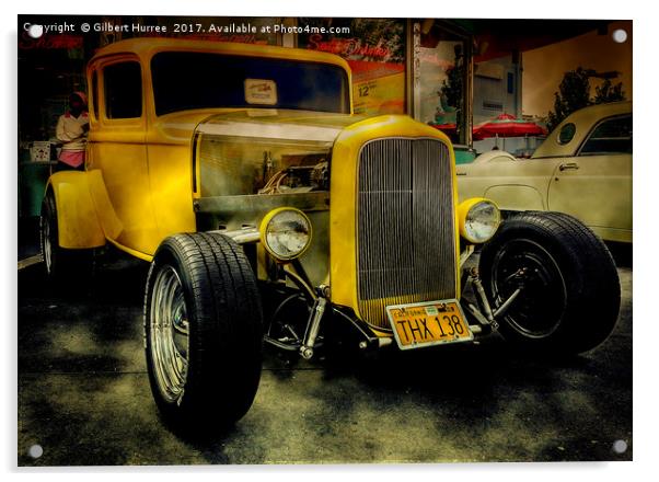 1932 Ford: A Classic Speed Demon Acrylic by Gilbert Hurree