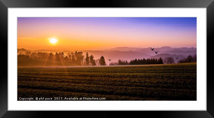 Mist at Dawn Framed Mounted Print by phil pace