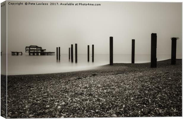 The West Pier Canvas Print by Pete Lawless