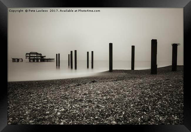 The West Pier Framed Print by Pete Lawless