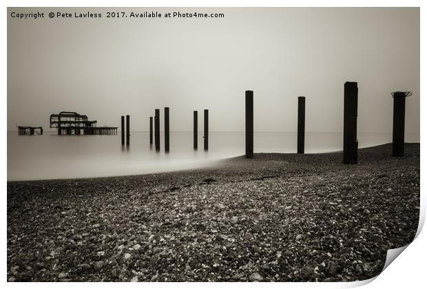 The West Pier Print by Pete Lawless