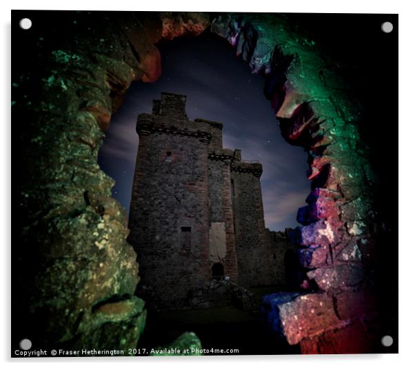 Balvaird Castle Portal Acrylic by Fraser Hetherington