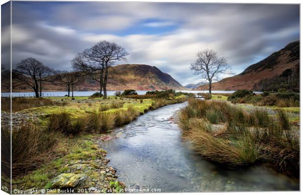 Mill Beck Crummock Water Canvas Print by Phil Buckle