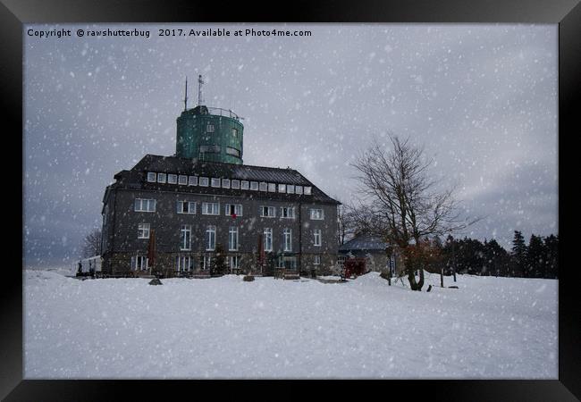 Snowy Kahler Asten Tower Framed Print by rawshutterbug 