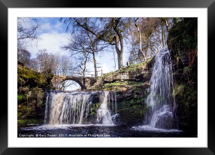 Lumb Falls In Motion Framed Mounted Print by Gary Turner